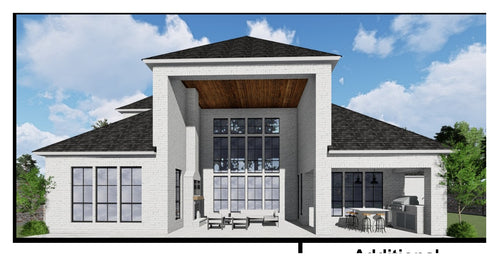 Plan 223062A — rear outdoor living perspective