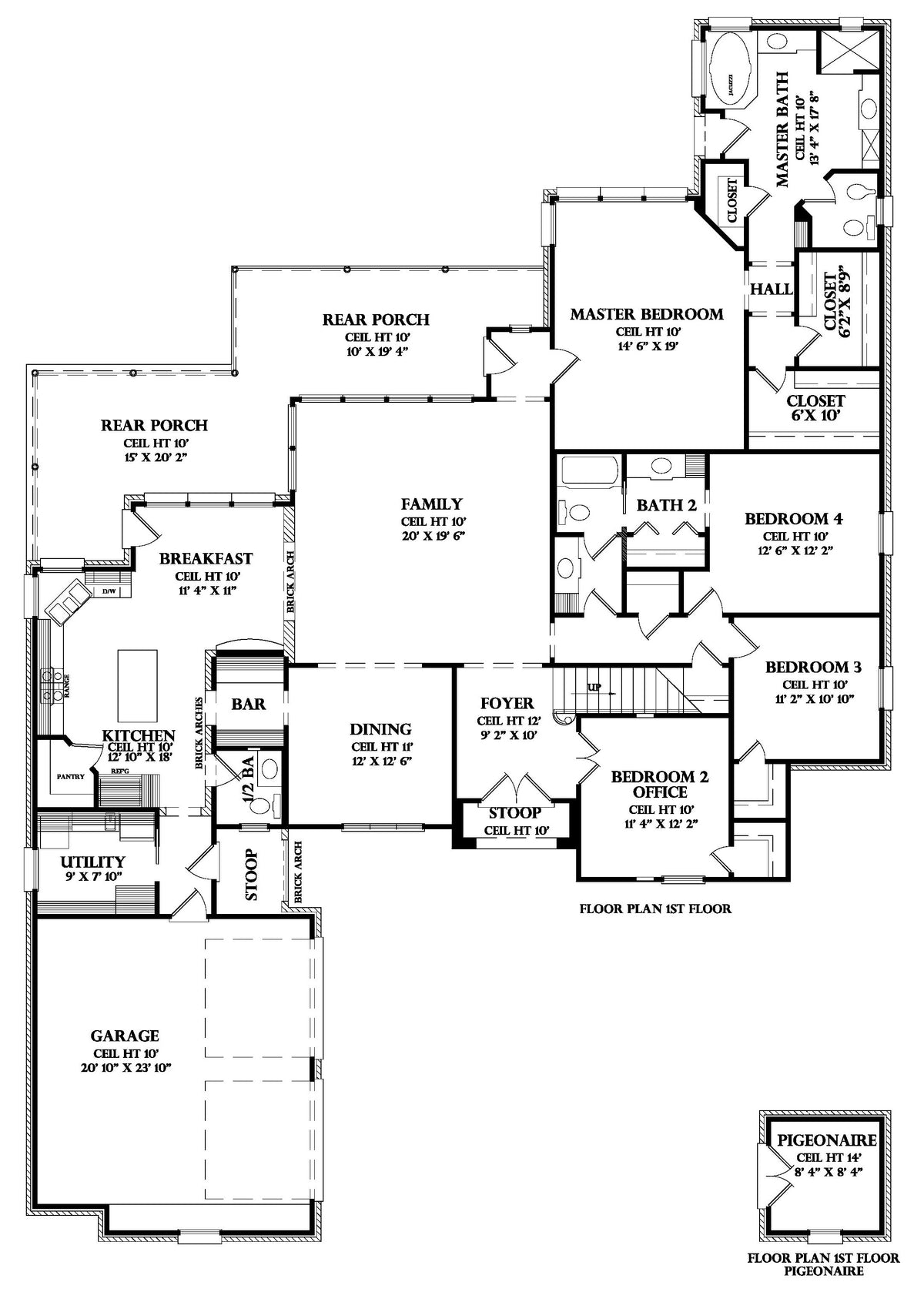 First Floor plan for the Ardennes house plan