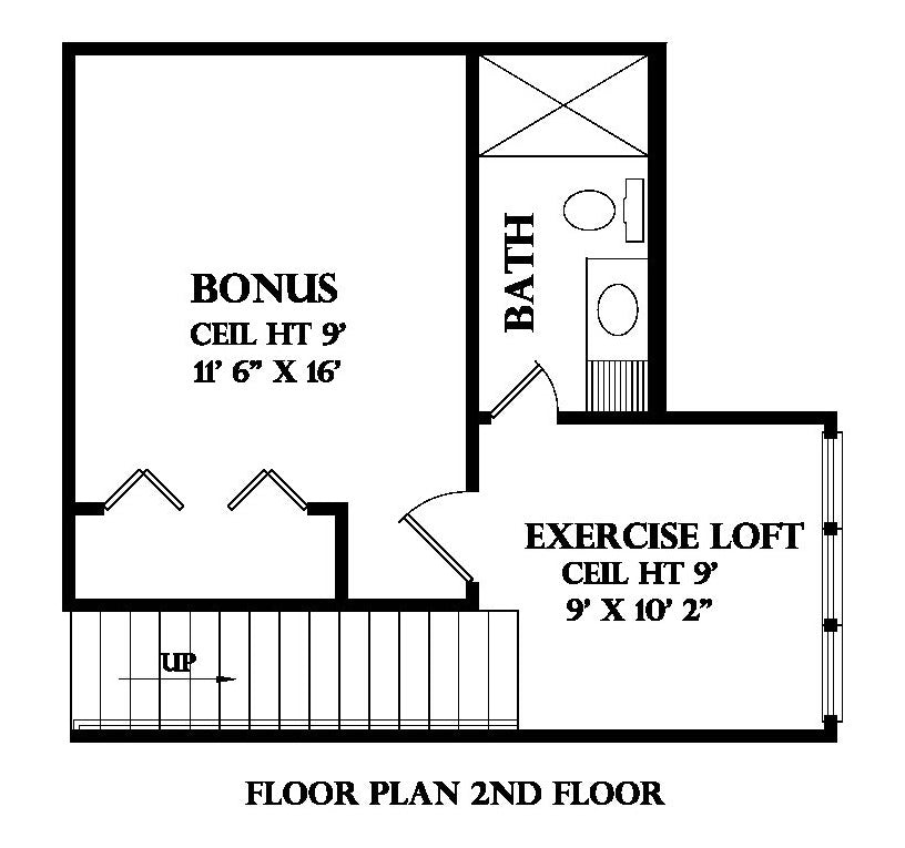 Second Floor plan for the Ardennes house plan