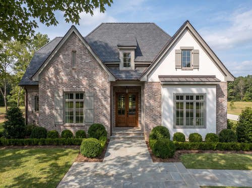 Ardennes house plan — front elevation render, Acadiana Home Design