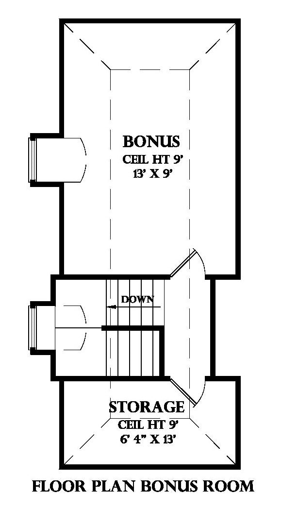 Bonus Room plan for the Bellagarde house plan