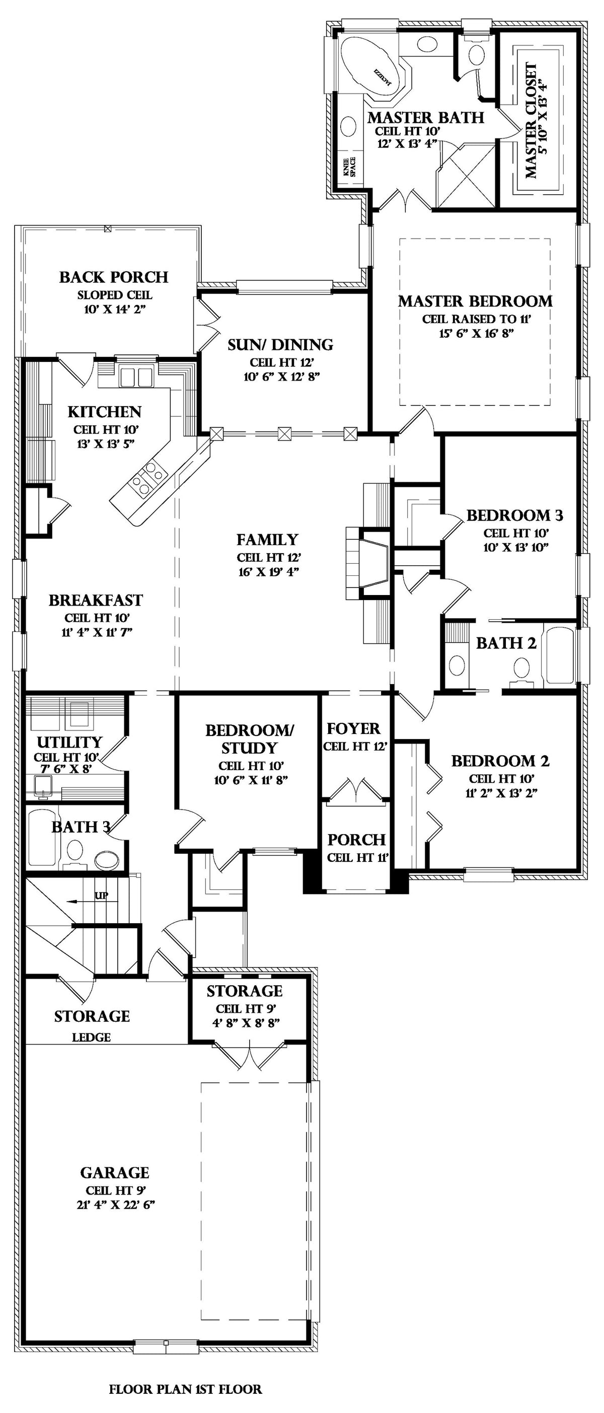 First Floor plan for the Bernay house plan
