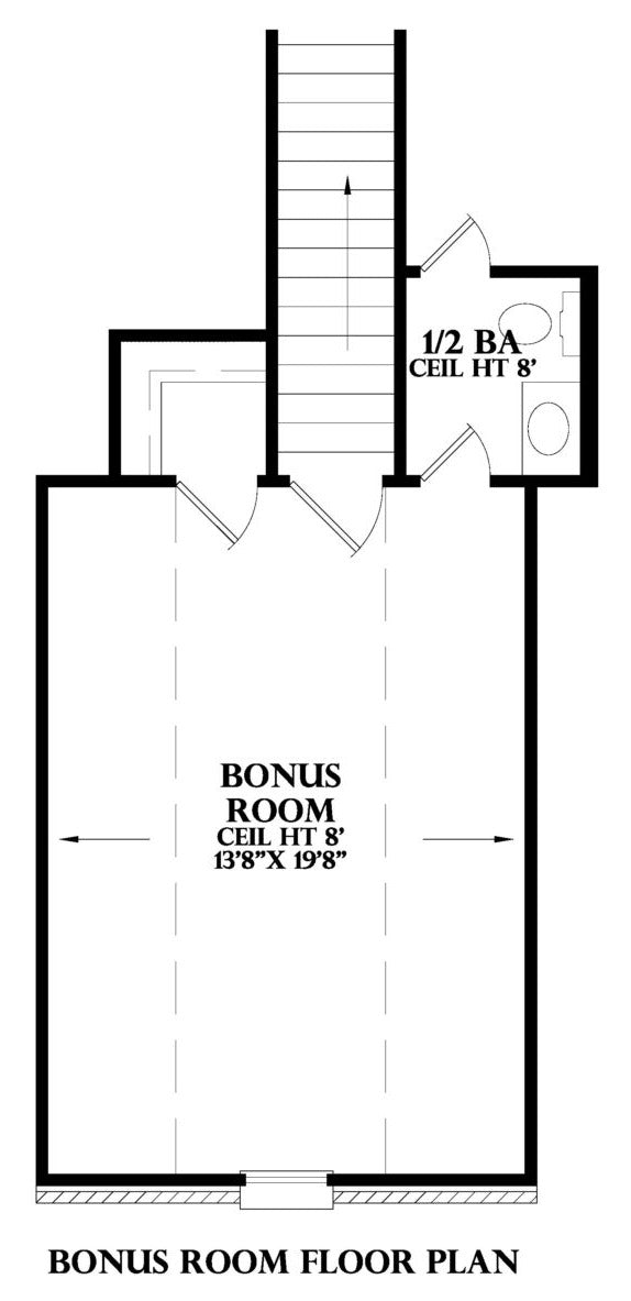 Bonus Room plan for the Calais house plan
