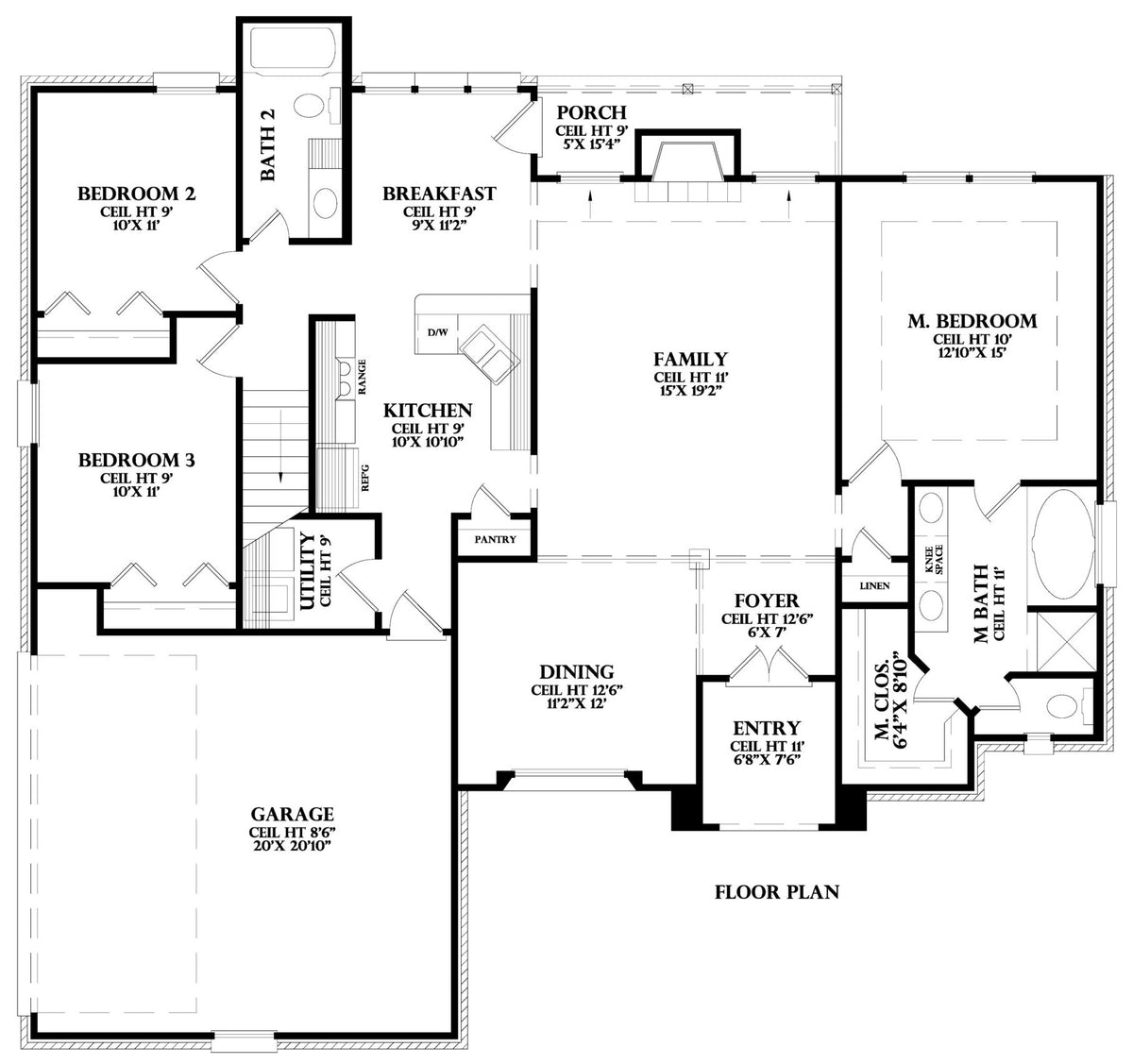 First Floor plan for the Calais house plan