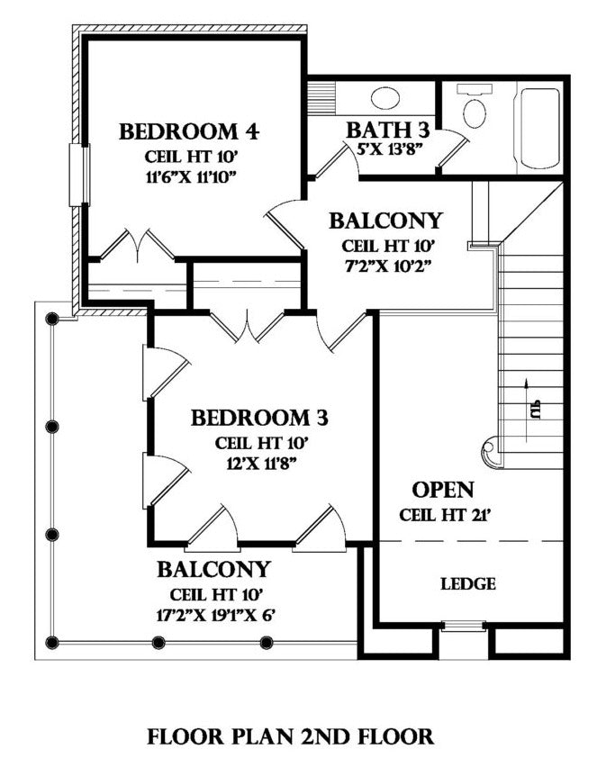 Second Floor plan for the Charente house plan
