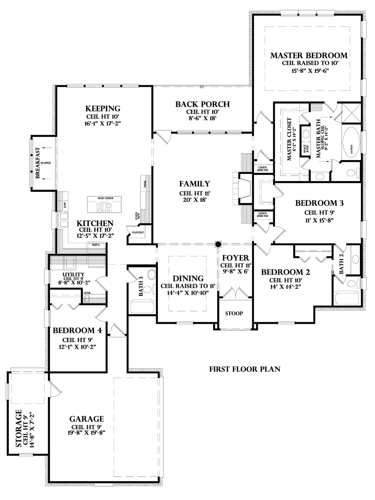 Floor Plan plan for the Cleremont house plan