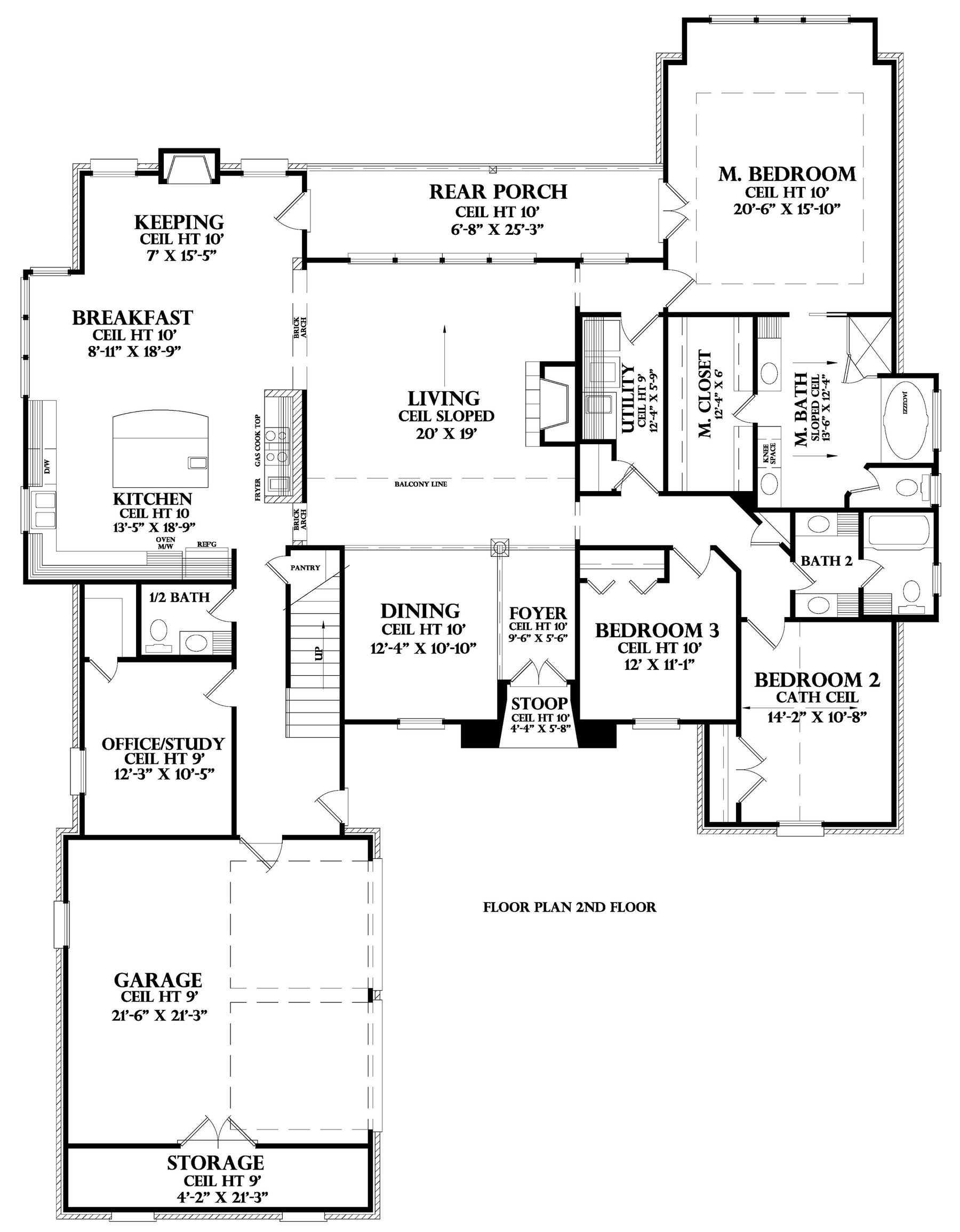 First Floor plan for the Dampierre house plan