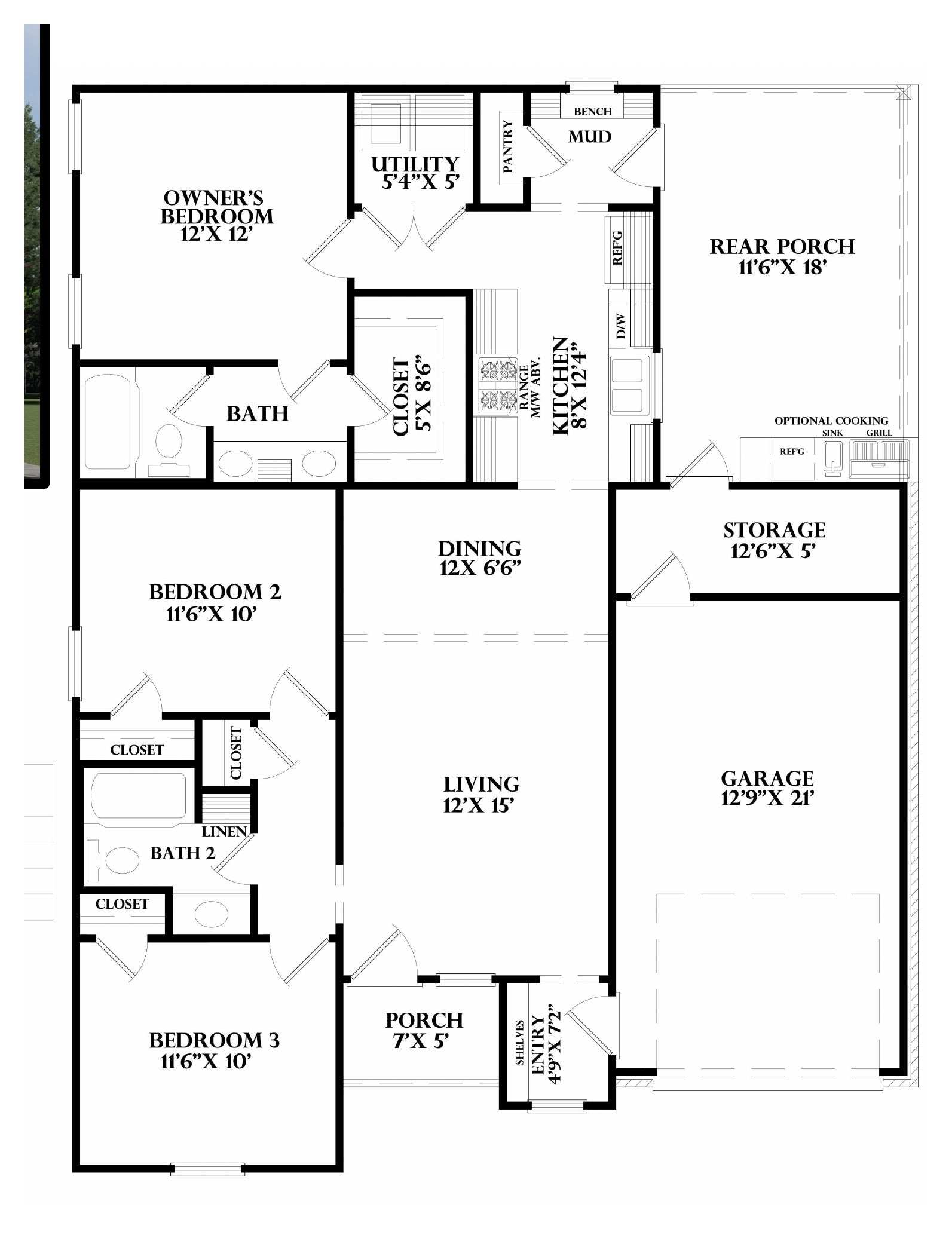 Plan 1100 — floor plan