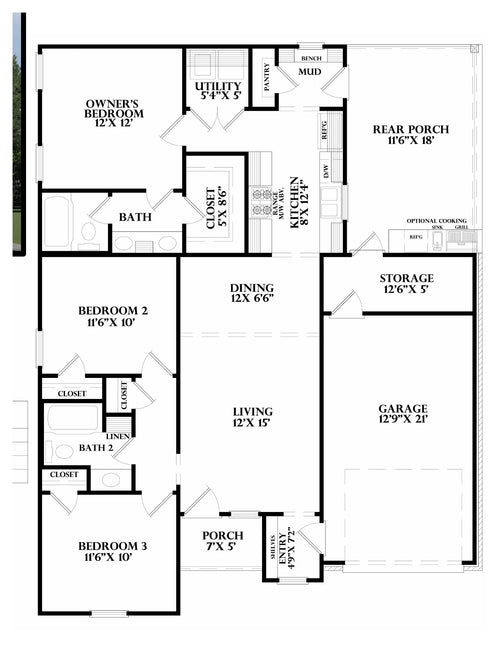 Plan 1100 — floor plan