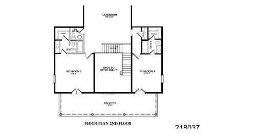Plan 218037 — second floor plan