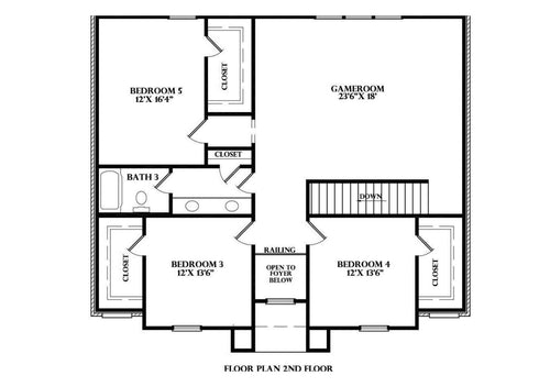 Plan 218102 — second floor plan