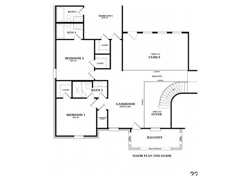 Plan 220001a — second floor plan