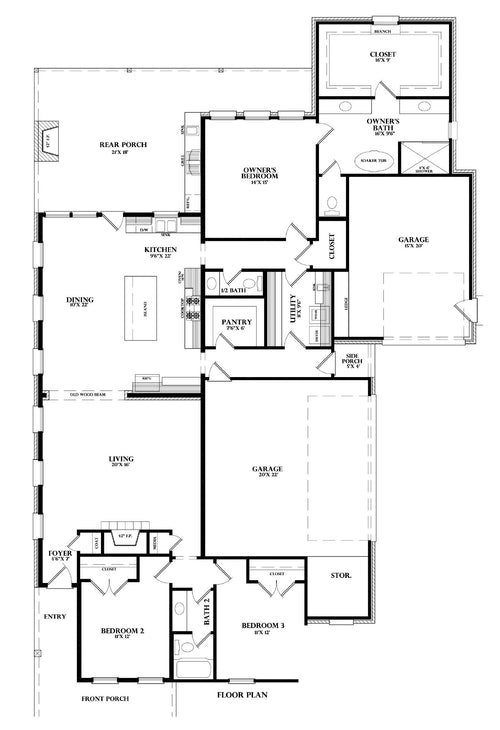 Plan 220031C — floor plan