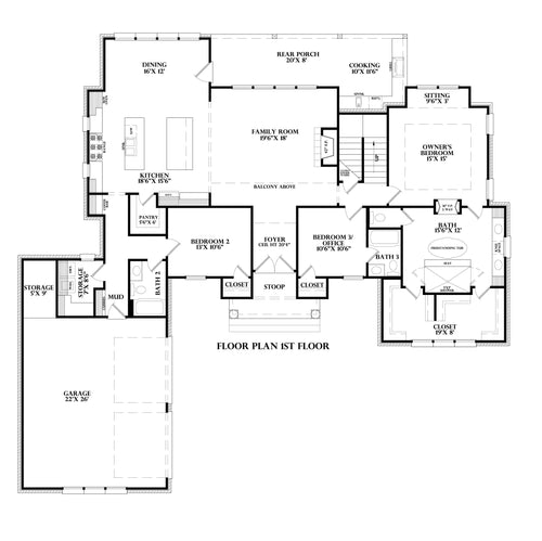 Plan 221053 — first floor plan