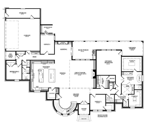 Plan 221067 — main floor plan
