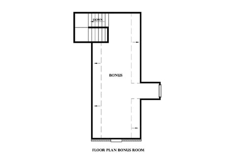 Plan 221091 — bonus room floor plan