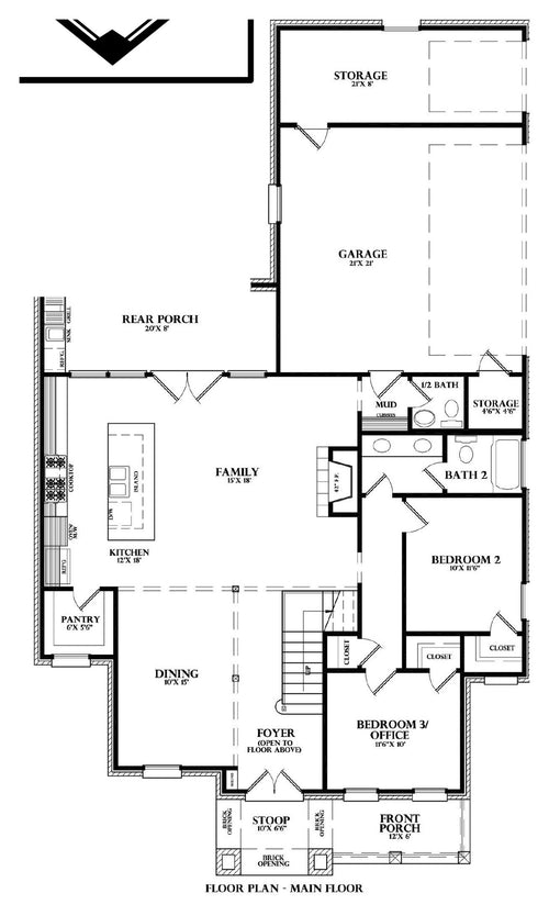 Plan 222004 — main floor plan