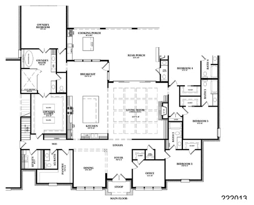 Plan 222013 — main floor plan