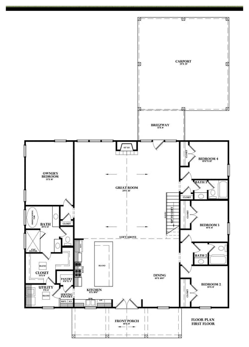 Plan 222028D — first floor plan