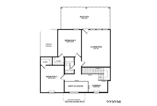 Plan 222036 — second floor plan