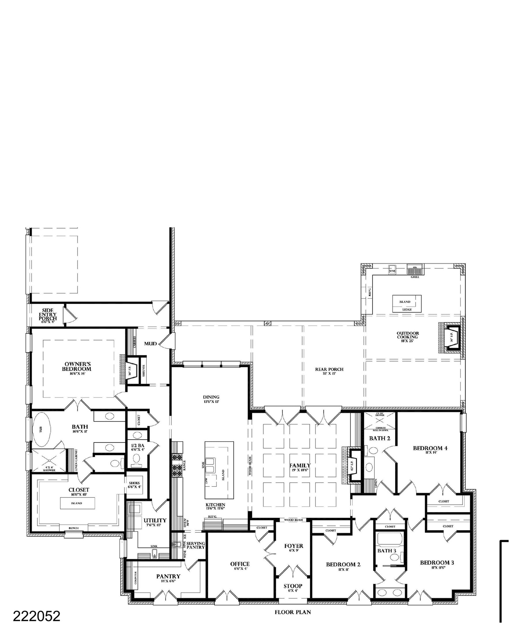 Plan 222052 — floor plan
