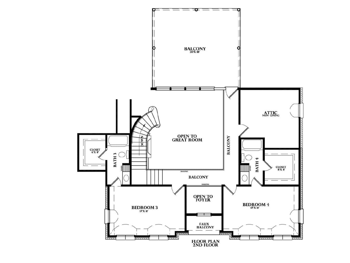 Plan 222054 — second floor plan
