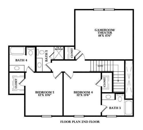 Plan 222073 — second floor plan