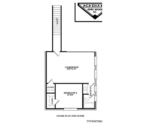 Plan 223002MV-1 — second floor plan
