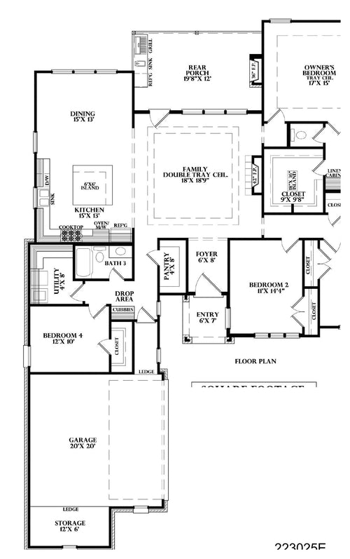 Plan 223025E — floor plan