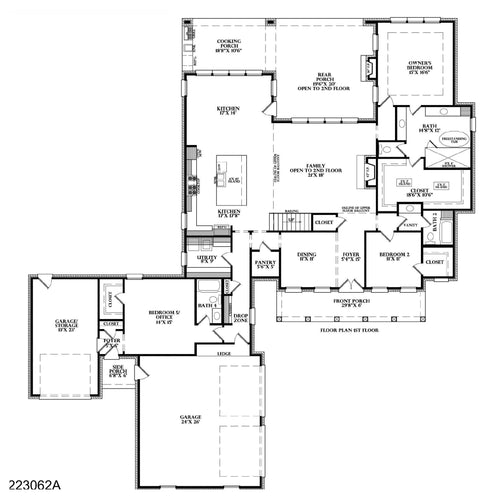 Plan 223062A — first floor plan