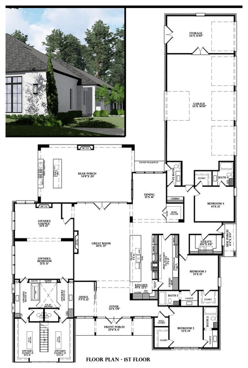 Plan 225002 — first floor plan