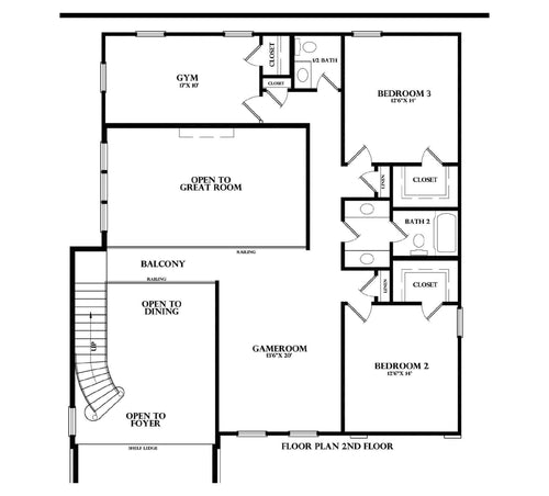 Plan 222055 — second floor plan