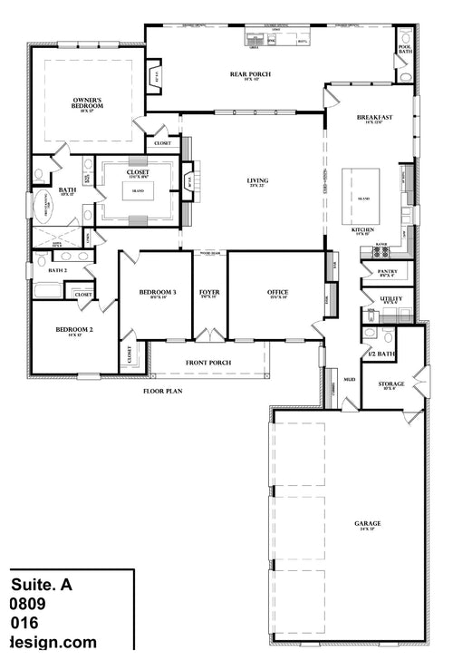 Plan 222026F — floor plan
