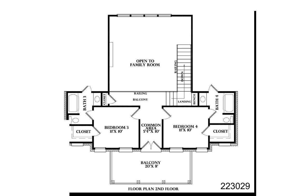 Plan 223029 — second floor plan