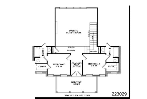 Plan 223029 — second floor plan