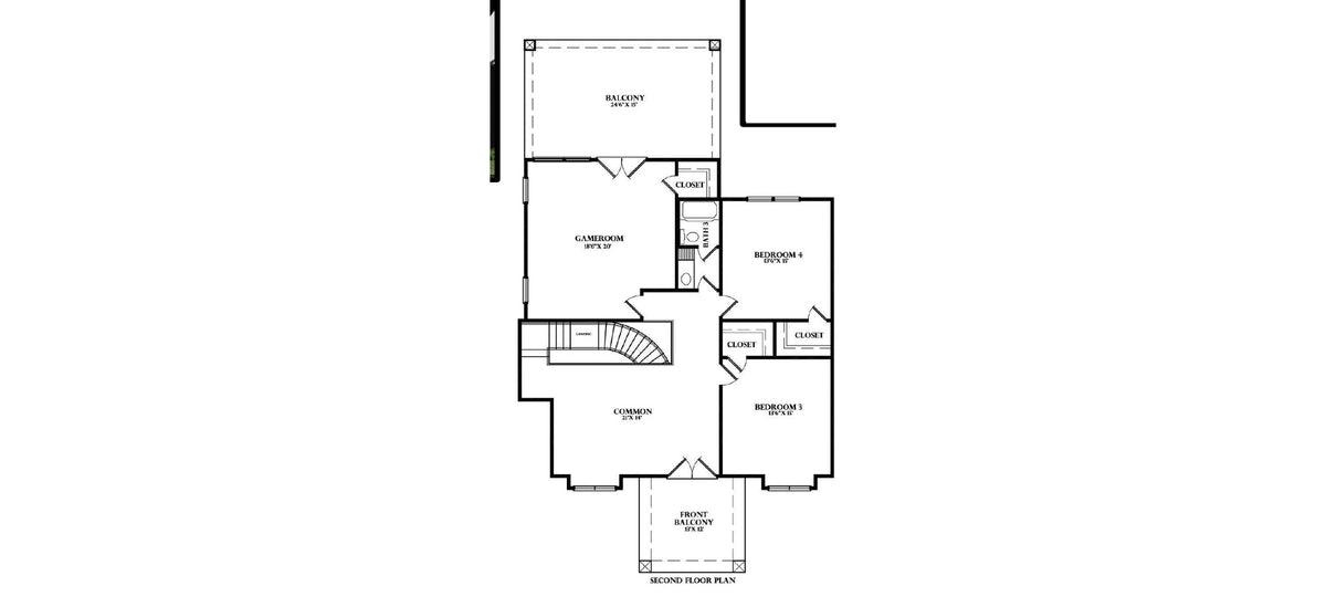 Plan 222026E — second floor plan