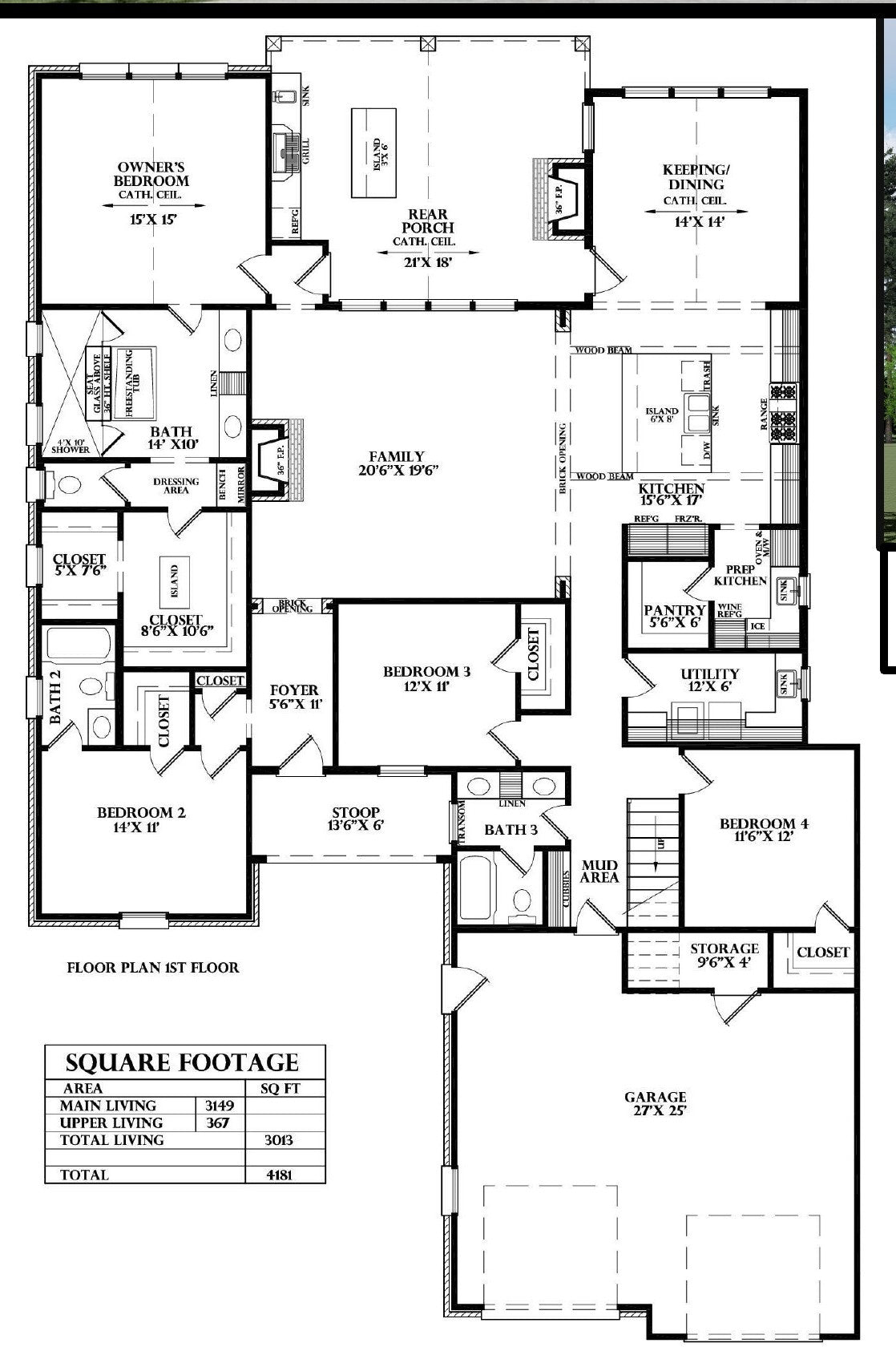 Plan 223036 — first floor plan