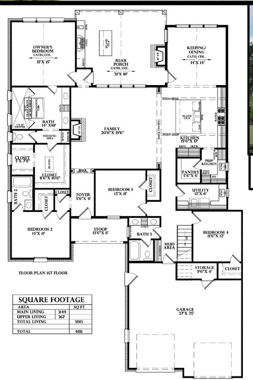 Plan 223036 — first floor plan