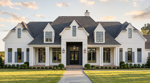 Plan 210119 — photorealistic front elevation, Acadiana Home Design
