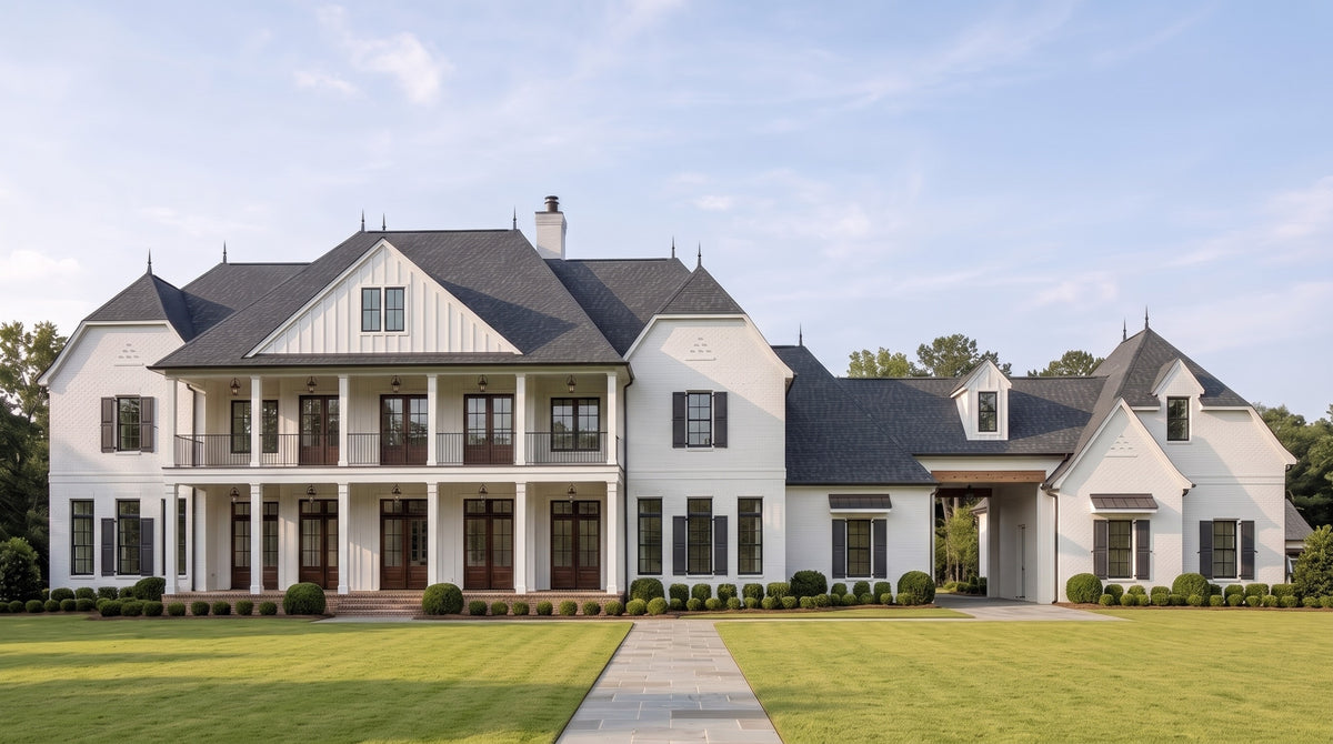 Plan 220119 — photorealistic front elevation, Acadiana Home Design
