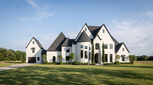 Plan 221067 — photorealistic front elevation, Acadiana Home Design