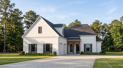 Plan 221091 — photorealistic front elevation, Acadiana Home Design