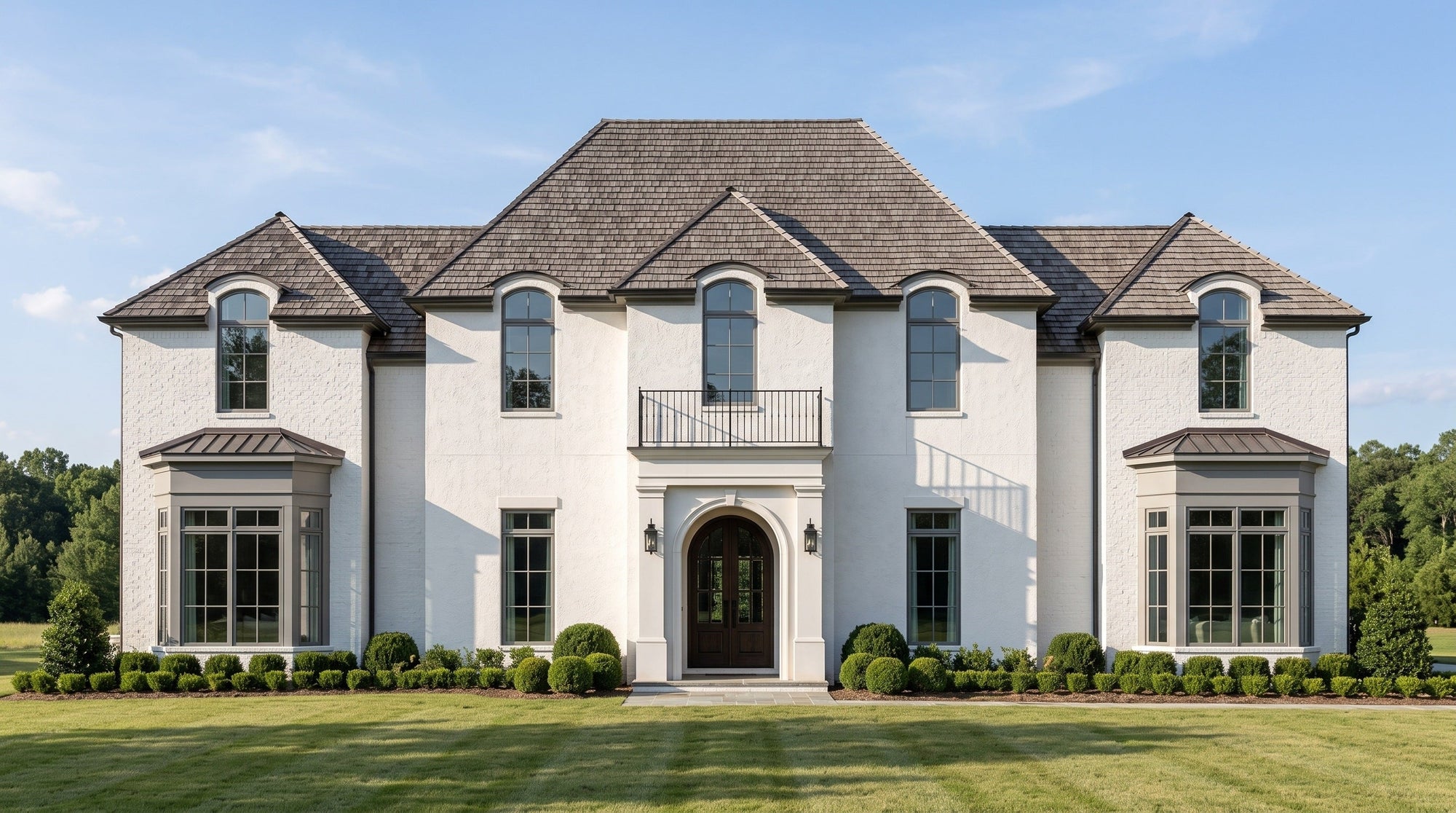 Plan 221106 — photorealistic front elevation, Acadiana Home Design