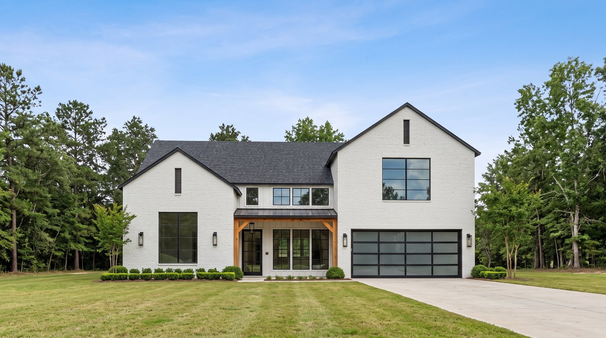 Plan 223002MV-1 — photorealistic front elevation, Acadiana Home Design