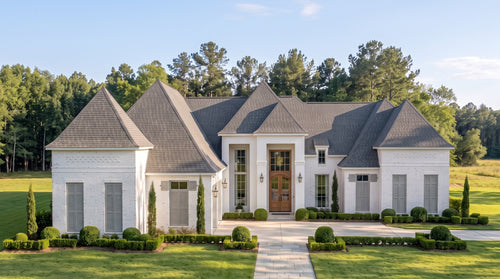 Plan 223015 — photorealistic front elevation, Acadiana Home Design