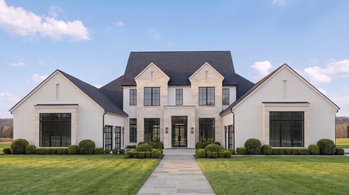 Plan 223066 — photorealistic front elevation, Acadiana Home Design