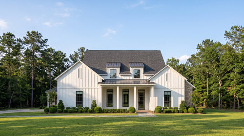 Plan 224064 — photorealistic front elevation, Acadiana Home Design
