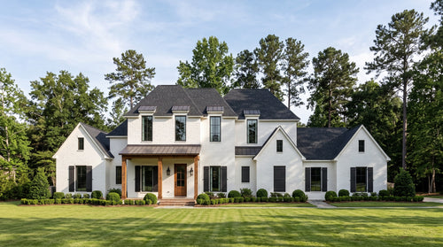 Plan 222062A — photorealistic front elevation, Acadiana Home Design