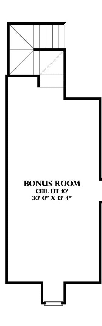 Bonus Room plan for the Josselin house plan