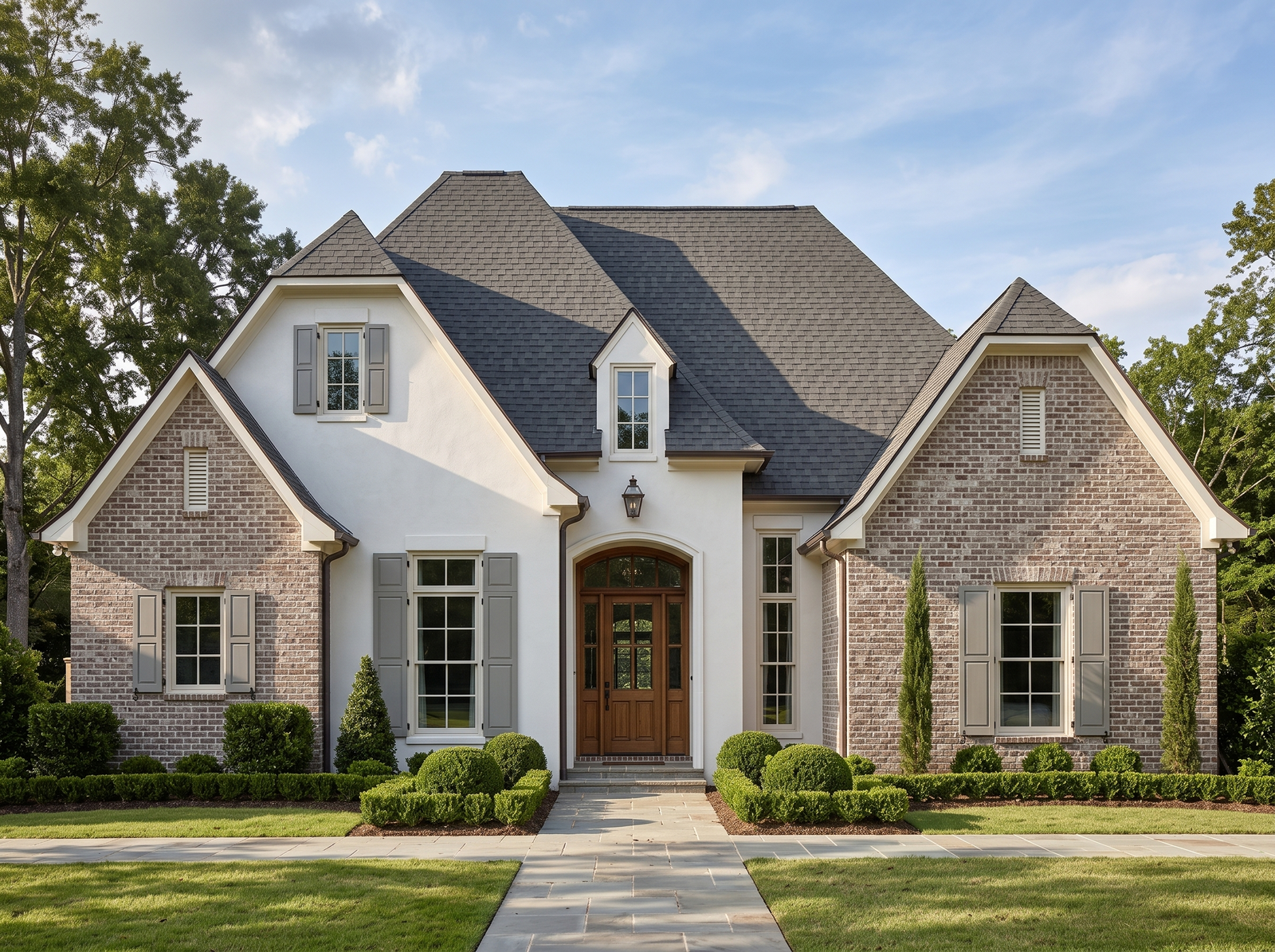 Landes house plan — front elevation render, Acadiana Home Design